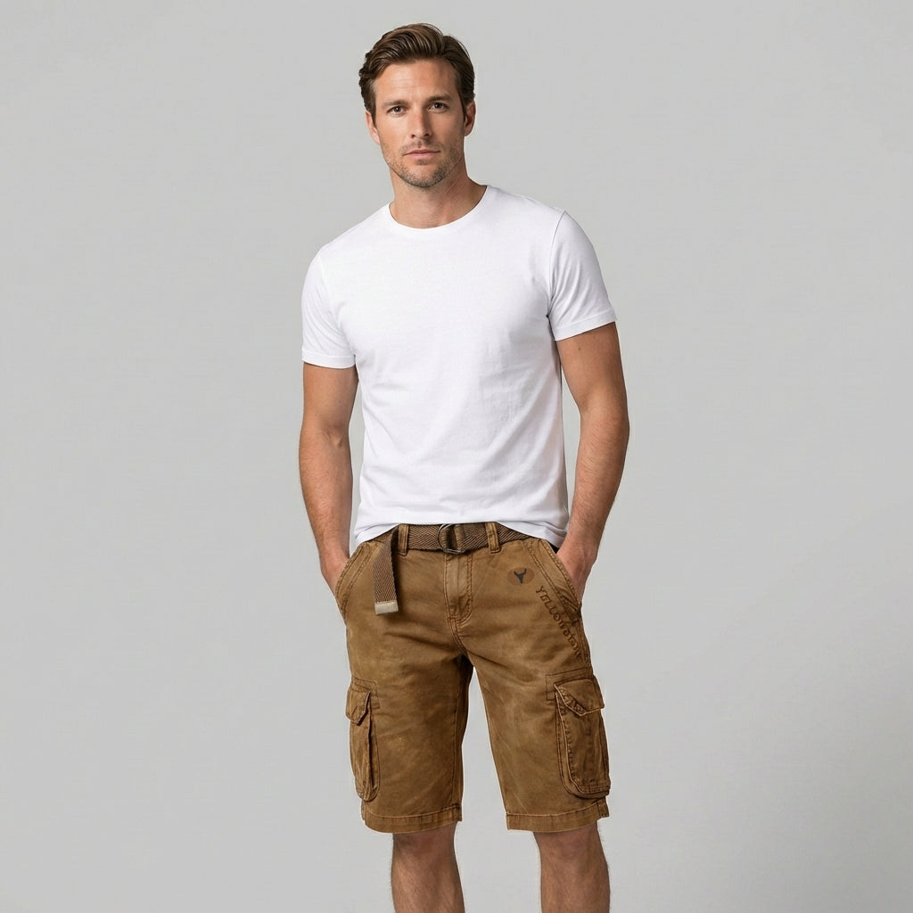TrailFlex Herren Cargoshorts mit Mehreren Taschen für Freizeit