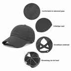 AirFlowCap Sportkappe aus Mesh mit Pferdeschwanzöffnung