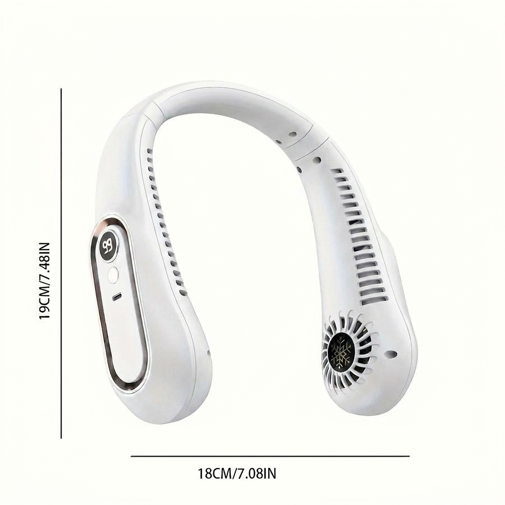 CoolBreeze bærbar USB nakkefan med 360° luftcirkulation