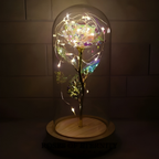 GoldFlora LED rosenkugle under glasklokke dekorativ gave