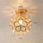 Loftlampe med krystaloptik, stemningsfuld belysning