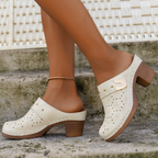 Komfortiva SanaStep Damen Ledersandalen mit geschlossener Zehenpartie