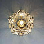 Loftlampe med krystaloptik, stemningsfuld belysning