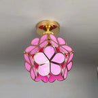 Loftlampe med krystaloptik, stemningsfuld belysning