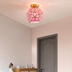 Loftlampe med krystaloptik, stemningsfuld belysning