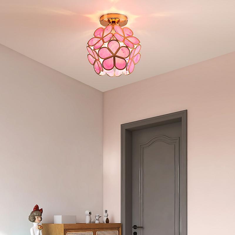 Loftlampe med krystaloptik, stemningsfuld belysning