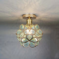 Loftlampe med krystaloptik, stemningsfuld belysning