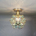 Loftlampe med krystaloptik, stemningsfuld belysning