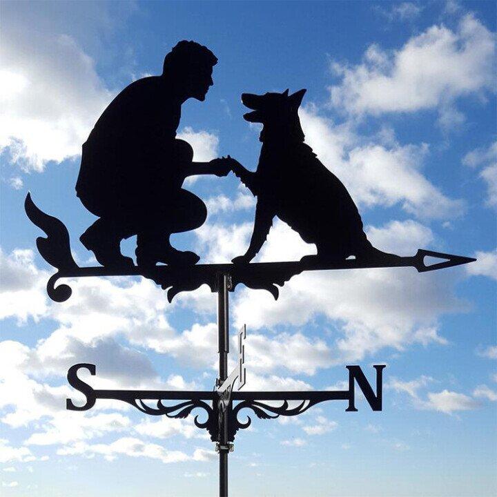 WindArt Garten Wetterfahne aus Metall für Garten und Dach