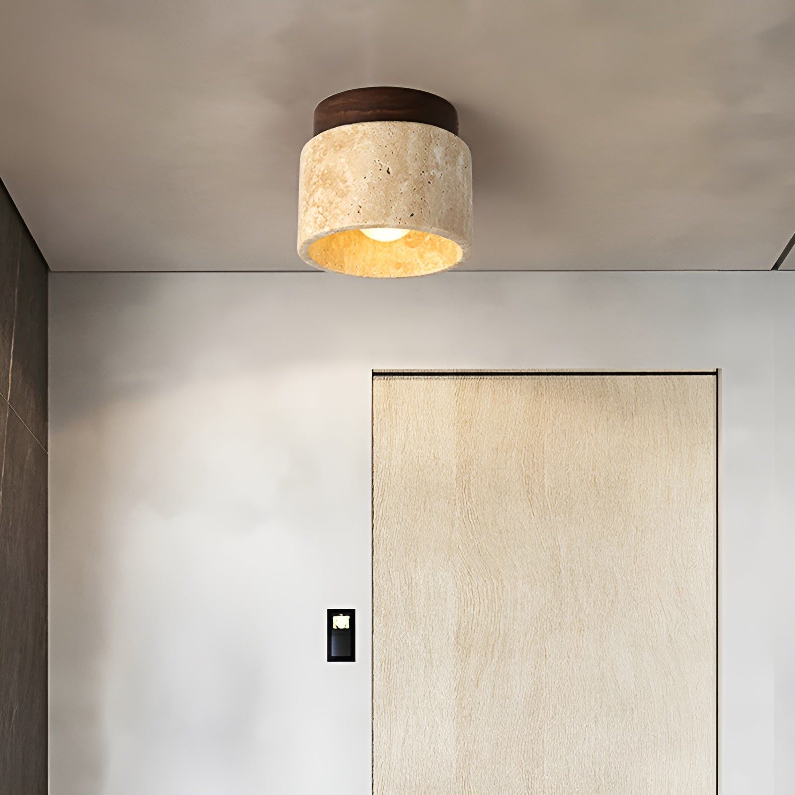 Lampa sufitowa z LED spokojnym światłem minimalistycznym