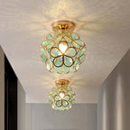 Loftlampe med krystaloptik, stemningsfuld belysning