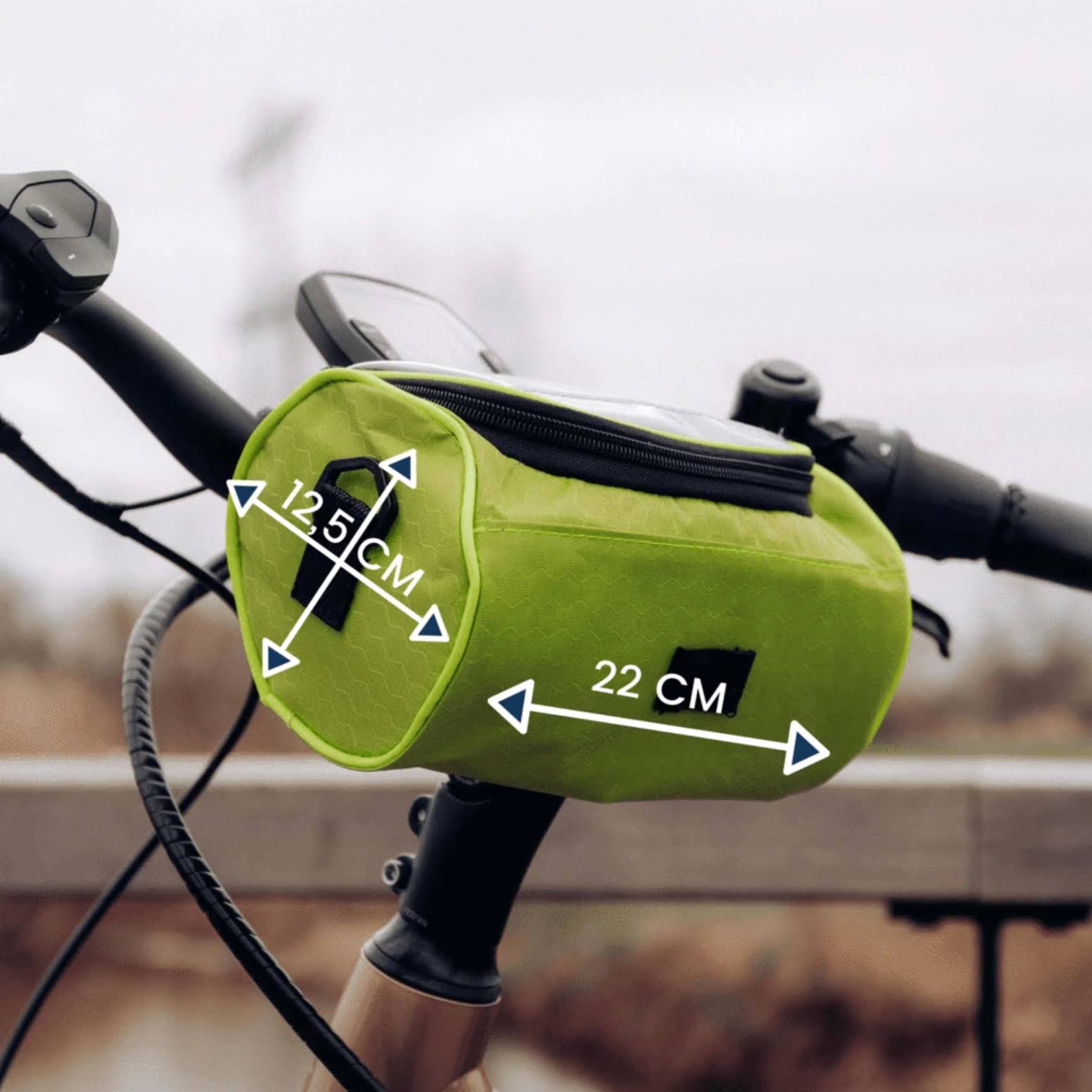 BikePocket Fahrradtasche wasserdicht mit Handyfenster Touchscreen