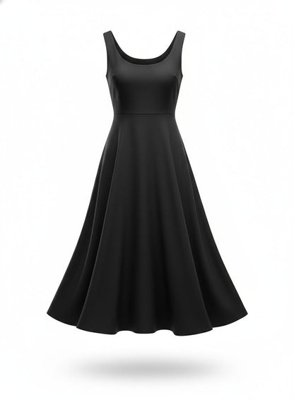 Women's Black Midi Dress
