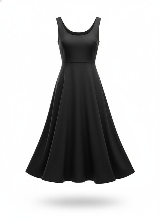 Women's Black Midi Dress