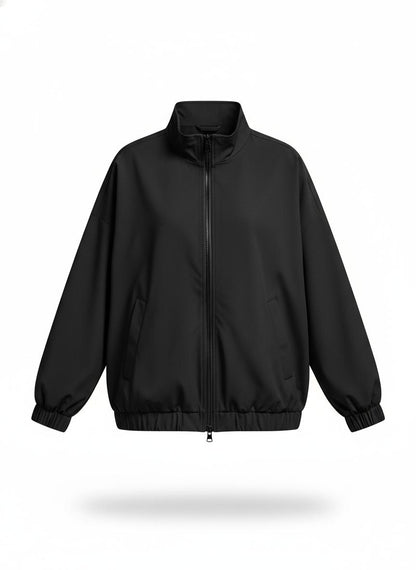Women's Black Zip Spring Jacket