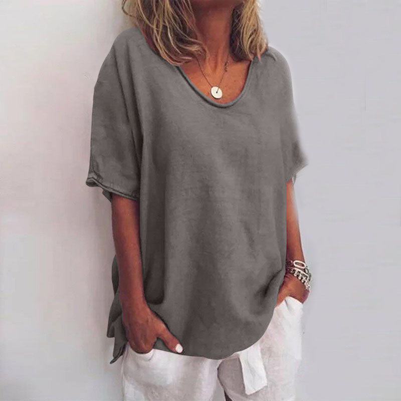 Levana Damenbluse – Locker Geschnittene Bluse mit Zeitlosem Design