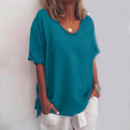 Levana Damenbluse – Locker Geschnittene Bluse mit Zeitlosem Design