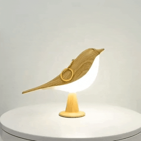 NestGlow Vogel Nachtlampe mit Touchsteuerung und USB-Aufladung