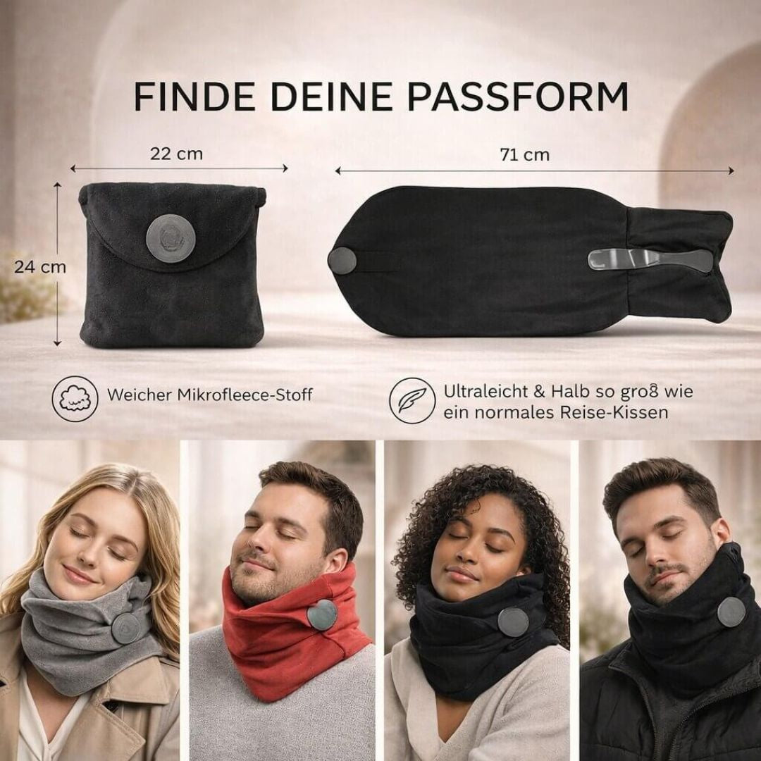 ReiseKomfort Nackenkissen – Weiches Reisekissen für unterwegs