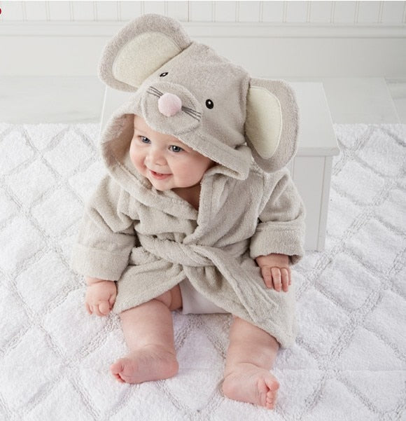 KuschelTier Kinderbademantel mit Tierkapuze