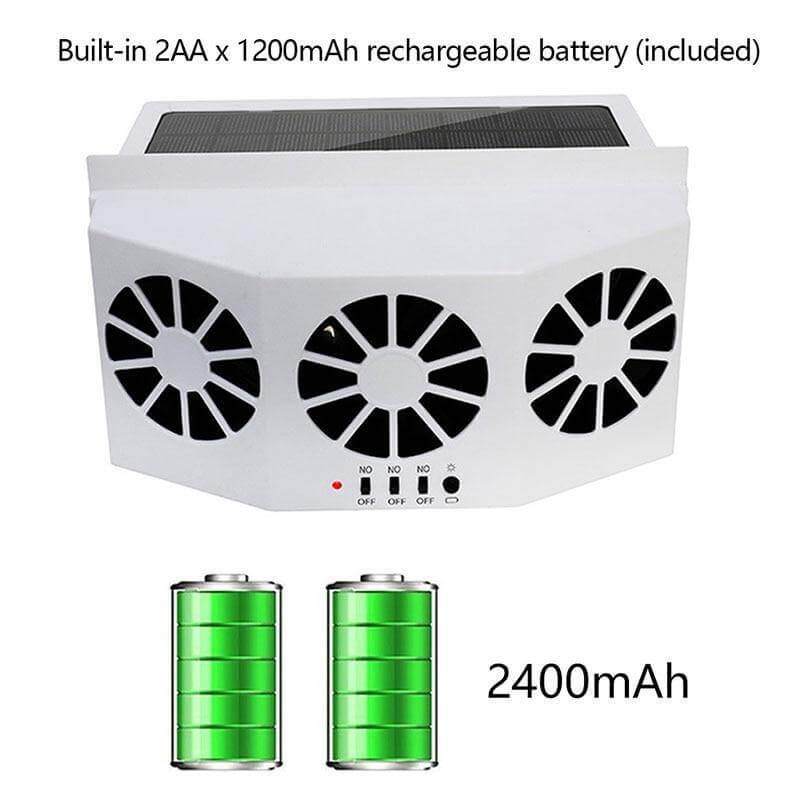 SolarVent AutoFresh Fahrzeuglüfter mit Solarpanel für Autofenster