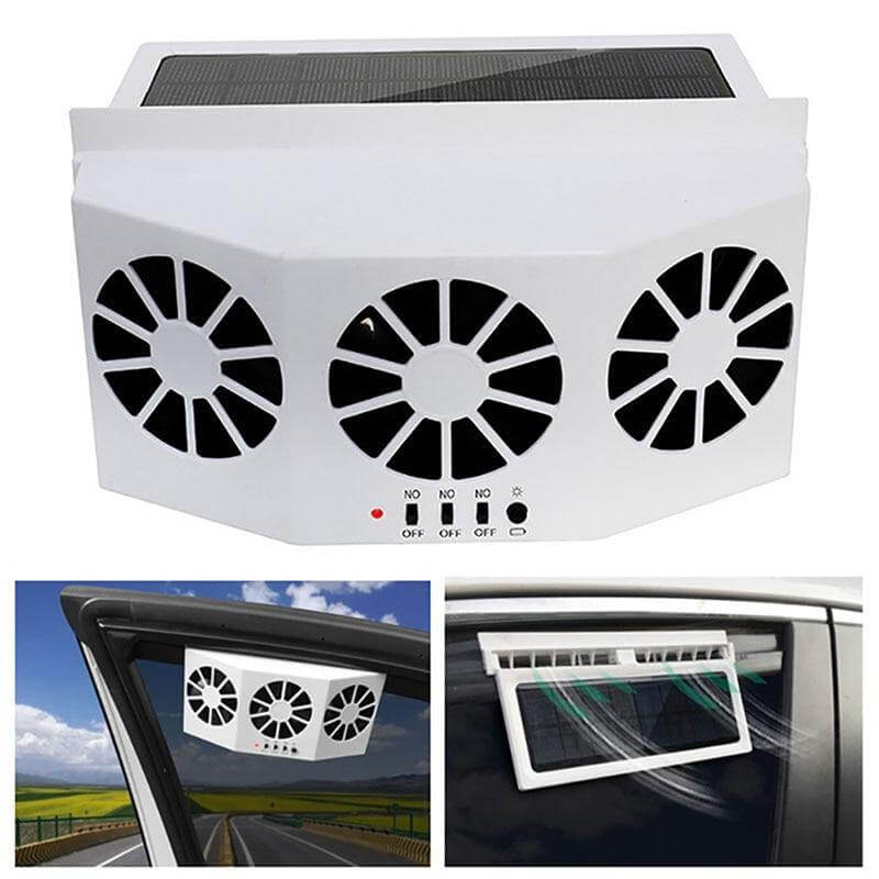 SolarVent AutoFresh Fahrzeuglüfter mit Solarpanel für Autofenster