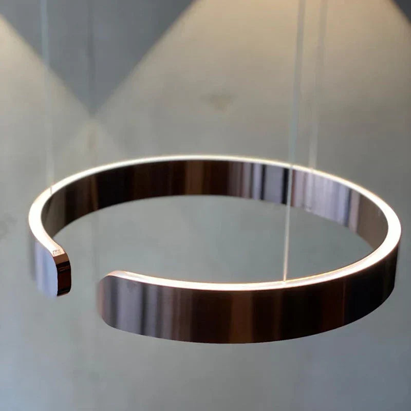 Lysring LED pendel rund tidssvarende loftlampe