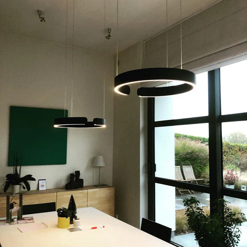 Lysring LED pendel rund tidssvarende loftlampe