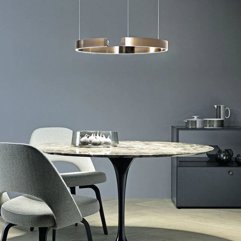 Lysring LED pendel rund tidssvarende loftlampe