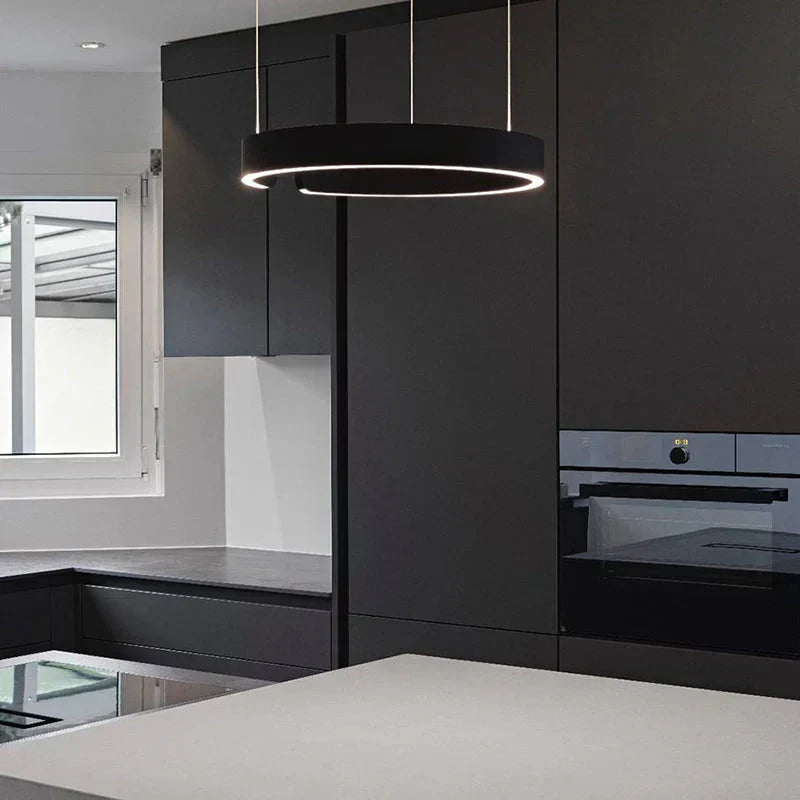 Lysring LED pendel rund tidssvarende loftlampe