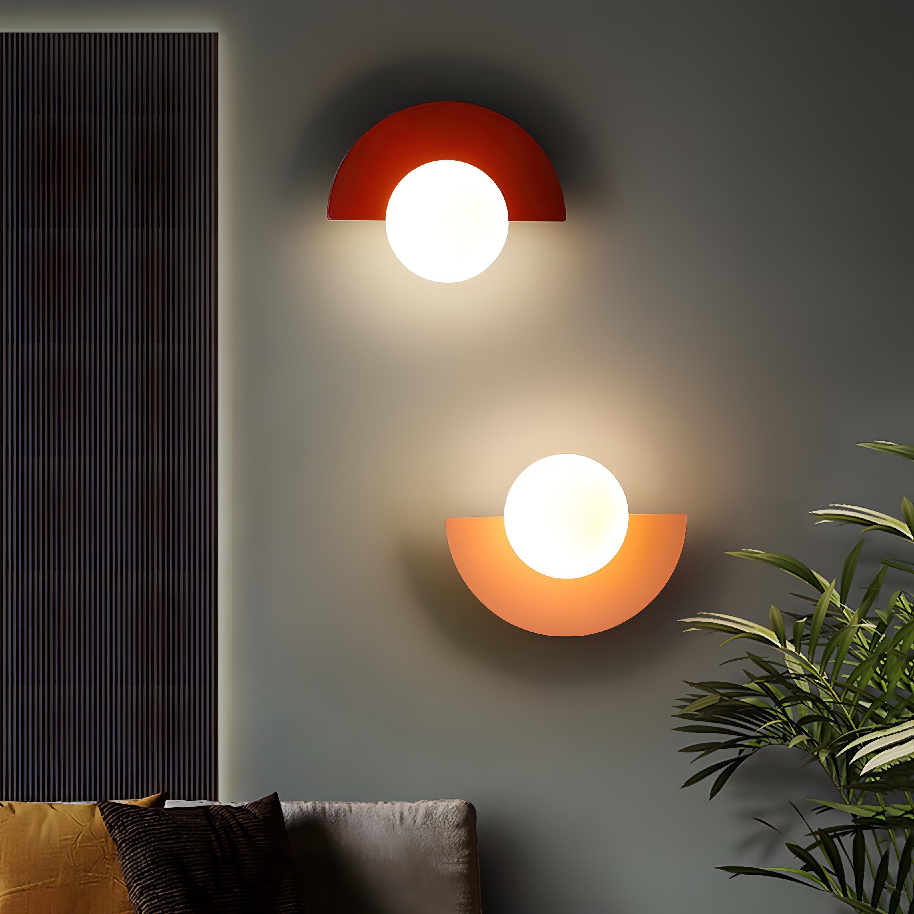 Nordexa Halbrunde Wandleuchte aus Metall mit LED Licht