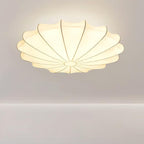 Rund loftlampe med stofskærm og E27 fatning