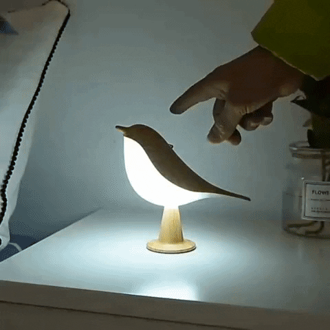 NestGlow Vogel Nachtlampe mit Touchsteuerung und USB-Aufladung