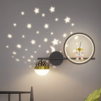 SternLumi Kinder LED Wandleuchte Sternenprojektion Warm