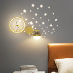 SternLumi Kinder LED Wandleuchte Sternenprojektion Warm