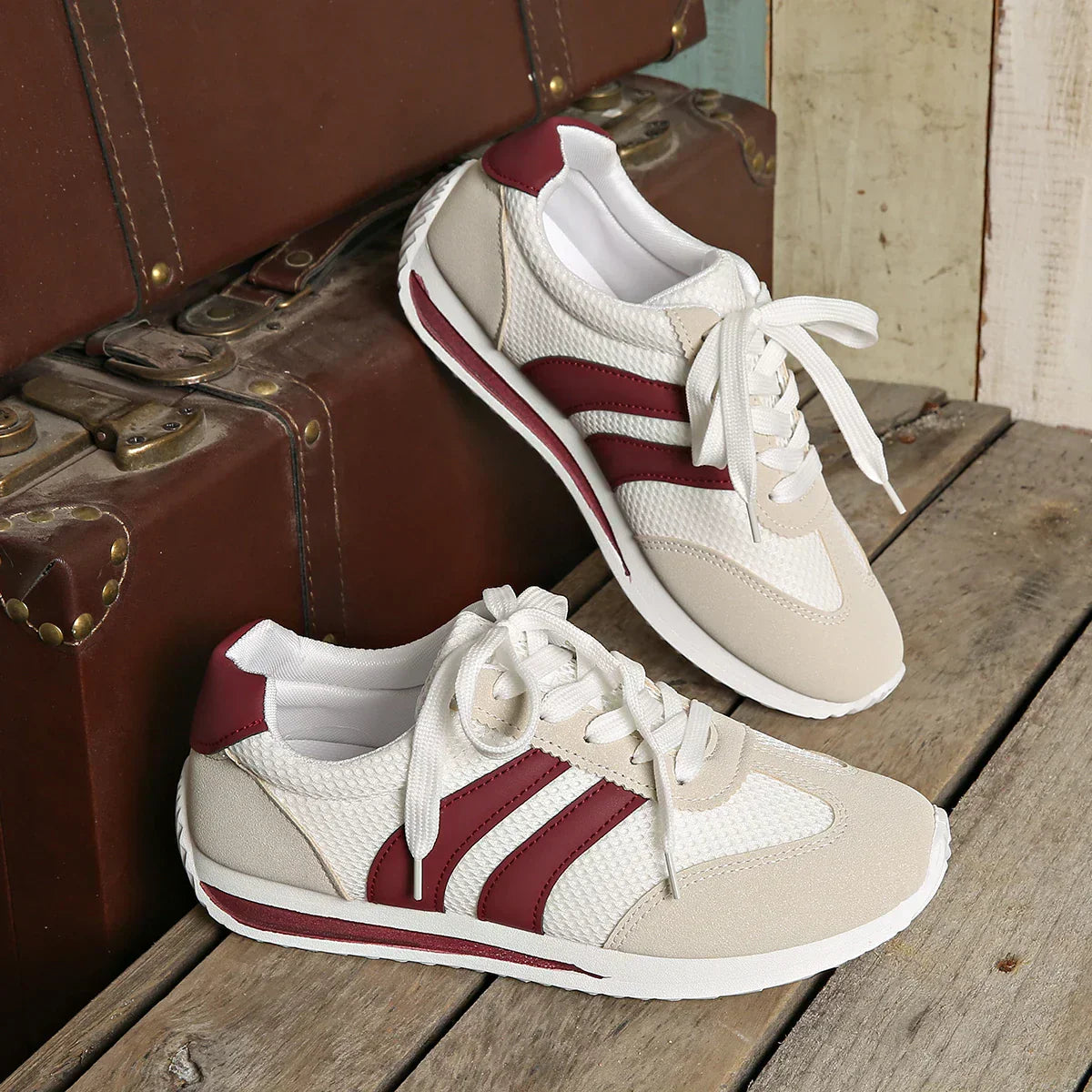 Aktiva LuftSchritt Damen Mesh Sneaker mit Schnürung und Komfortsohle