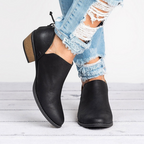 Eleganta CitySchritt Damen Stiefeletten mit Blockabsatz und Reißverschluss