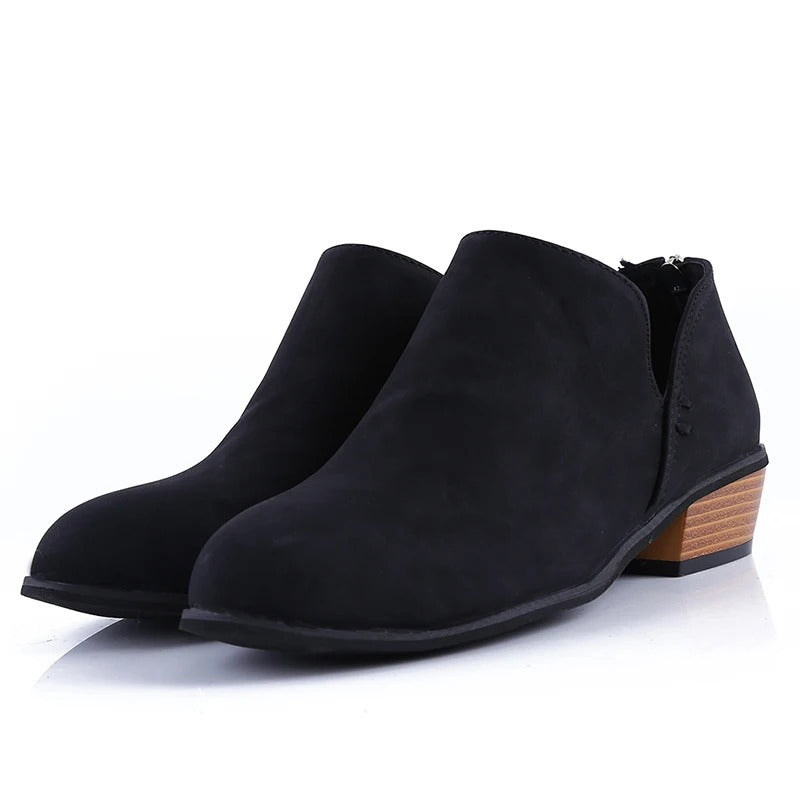 Eleganta CitySchritt Damen Stiefeletten mit Blockabsatz und Reißverschluss