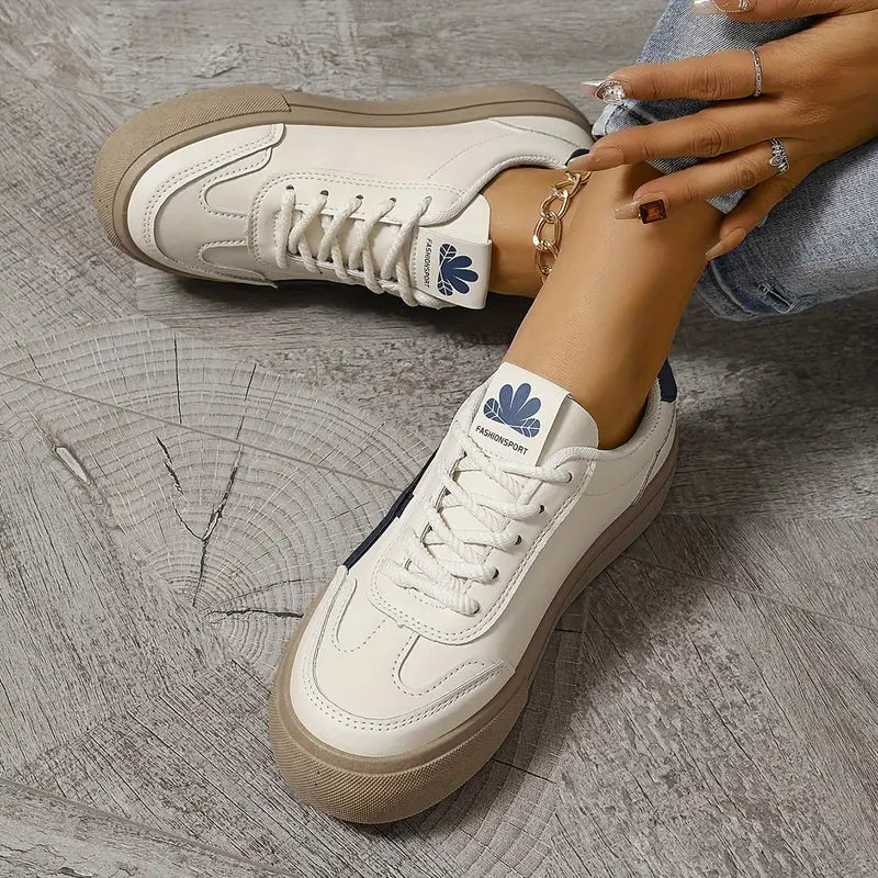 Urbanvia StreifenSchritt Damen Freizeitsneaker mit Schnürung und Komfort