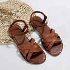 Marovia FlechtSchritt Damen Slingback Sandalen mit Flechtriemen