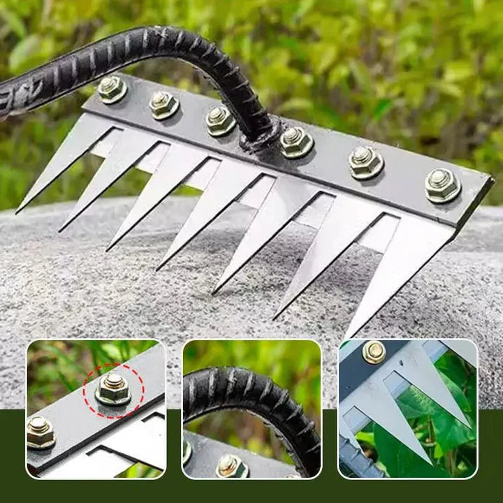 GartenPro Bodenrechen – Kohlenstahl Unkrautrechen für Gartenarbeit